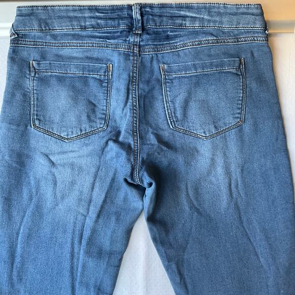 Rewash Women Waxed Denim Straight Leg Jeans 9/29, Blue, Soft Feel Like Knit - Picture 11 of 13